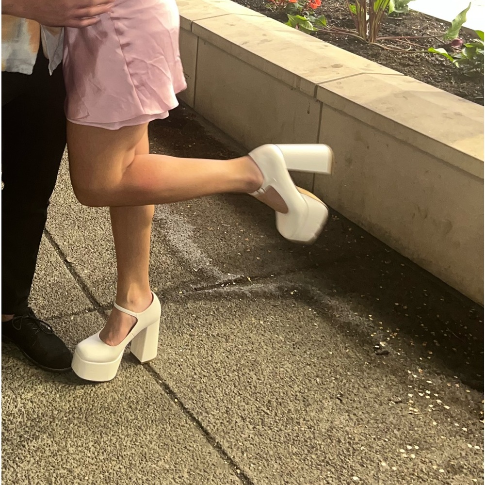 White Platform Heels - Picture 6 of 7